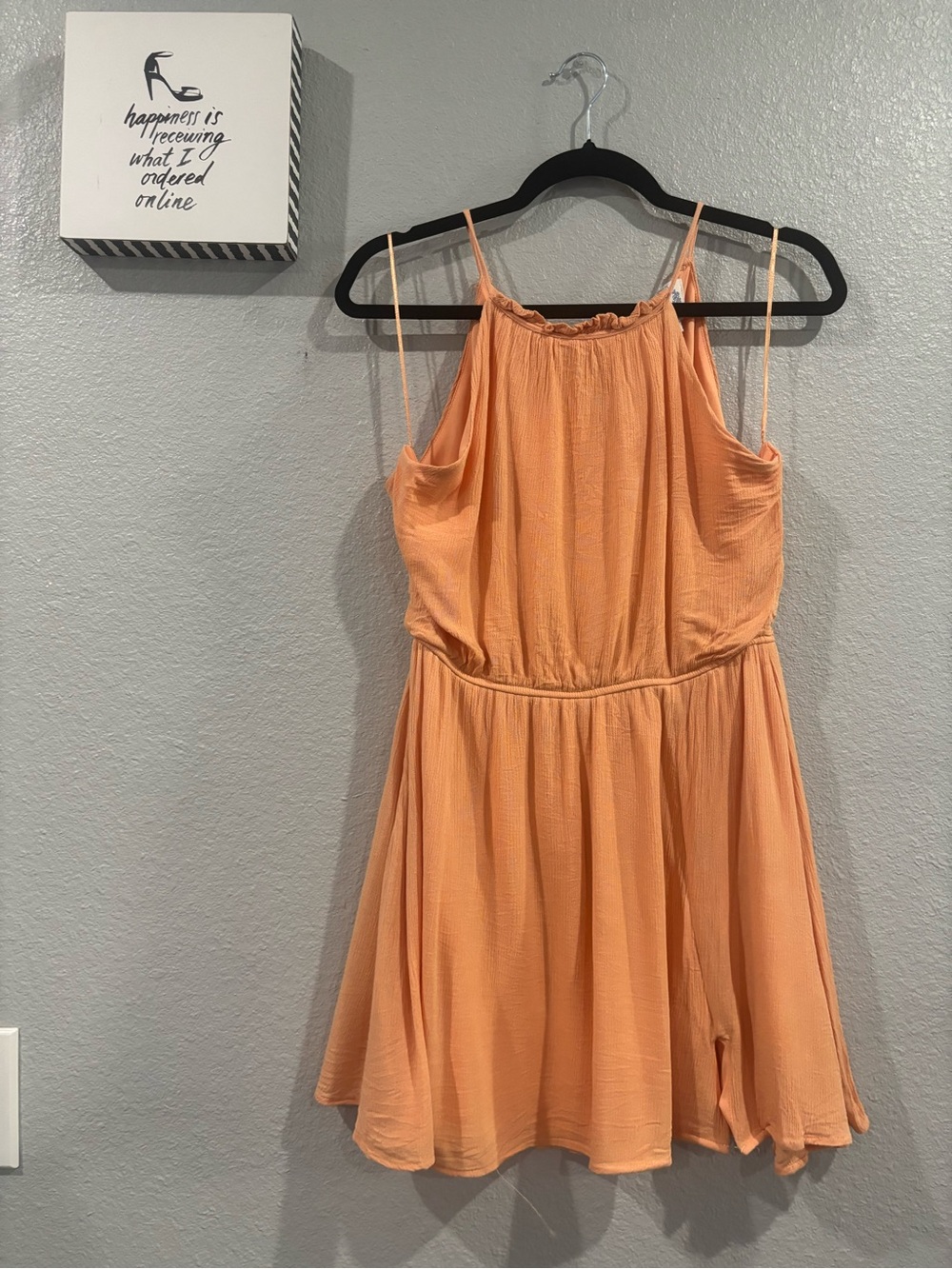 Blue Rain Peach Sleeveless Mini Dress